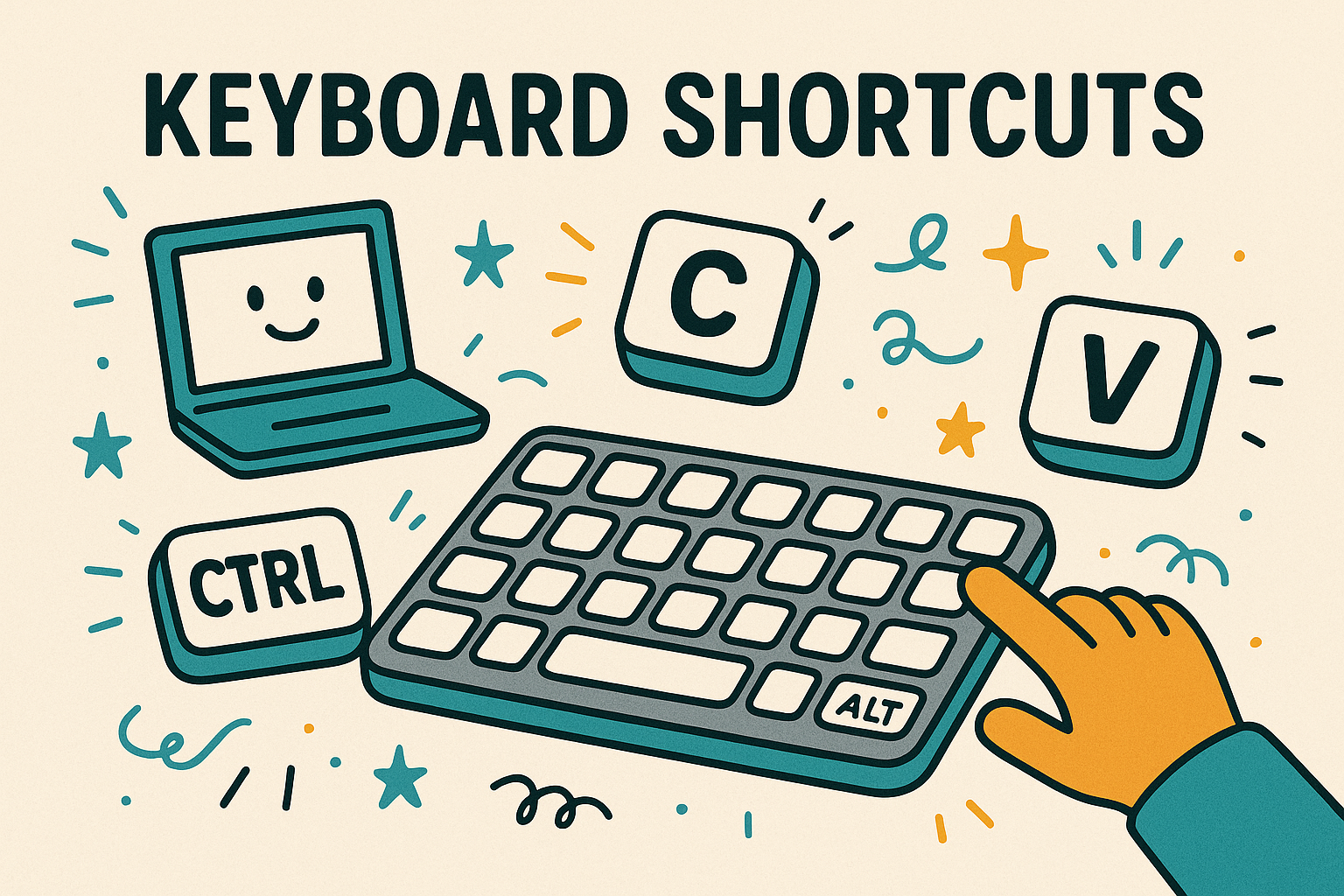 Illustration of keyboard shortcuts