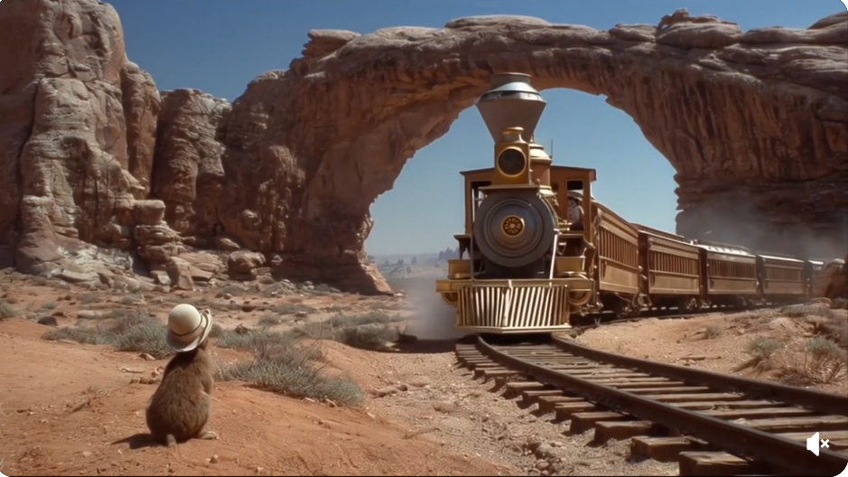 Image of train video in Reddit media player